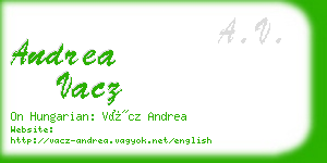 andrea vacz business card